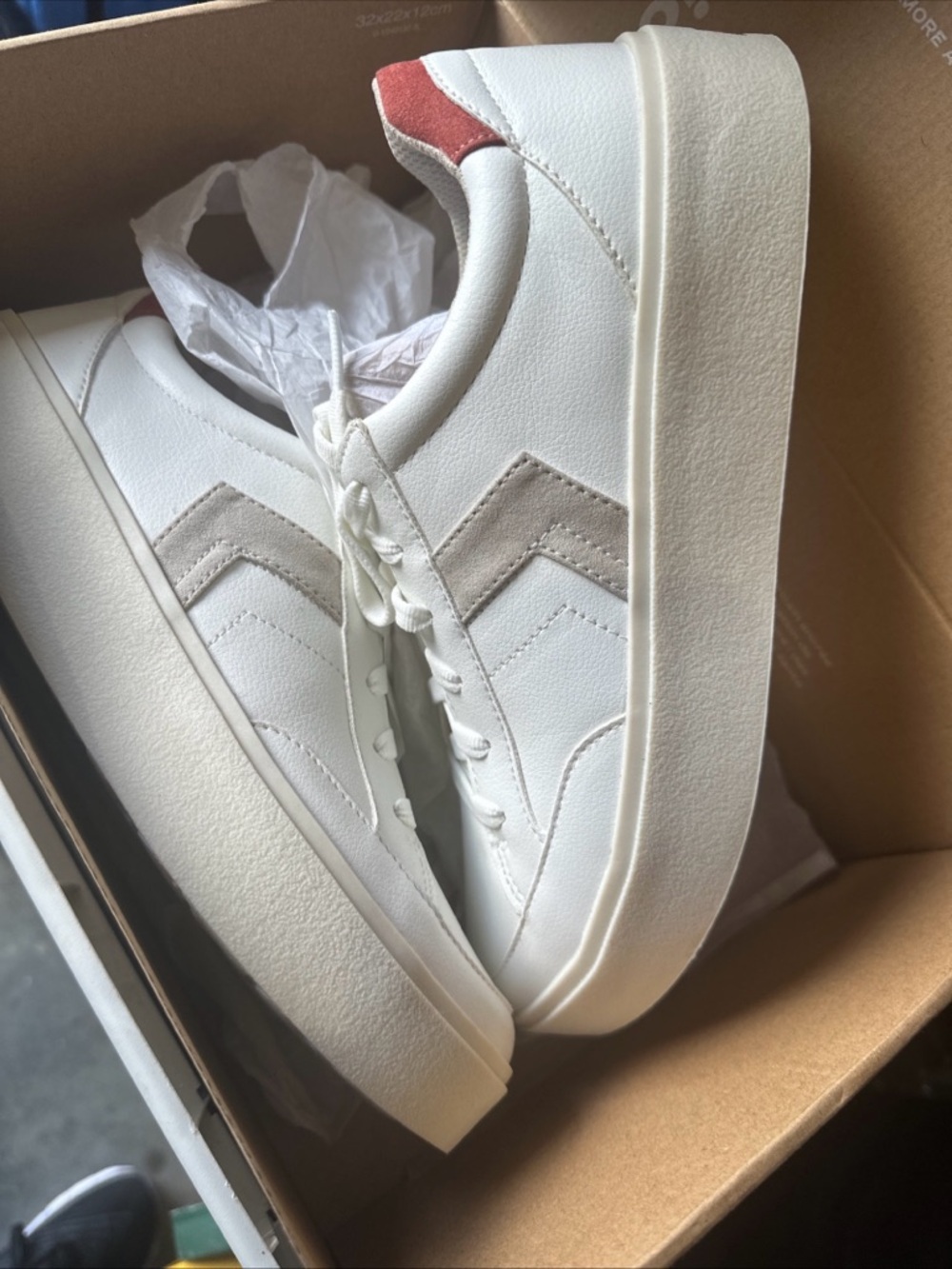 Dr. Scholl's Women's Madison Lace Platform Lace Up Sneaker White Sz 9.5 new